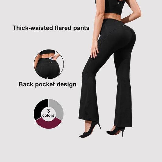 Ladies' Bootcut Sports Pants, Comfortable Fit, Tummy Control Waist, Fashionable & Functional Pockets, Casual Chic Womenswear