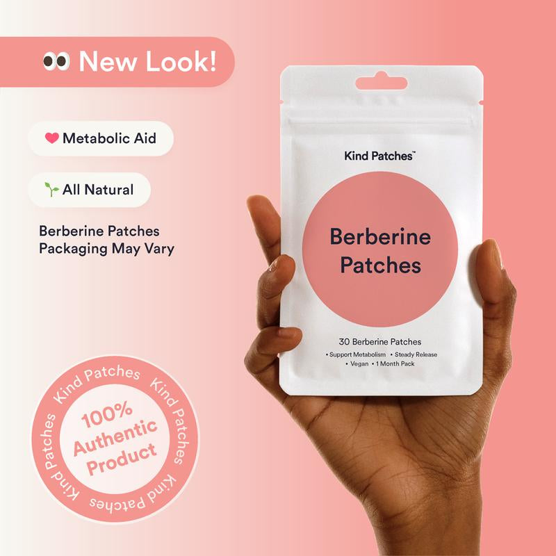 Kind Patches Double Cleanse Bundle, 30 Unpuff Patches+30 Berberine Patches, Support Healthy Gut, Debloating, Digestive Comfort, Steady Release, Vegan