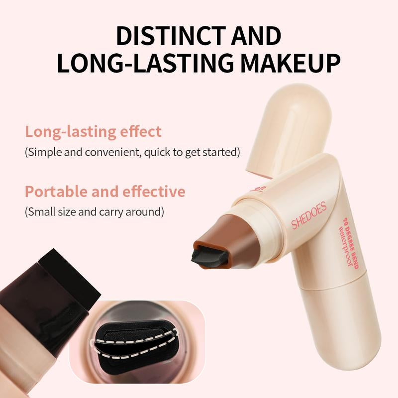 Rotating Double-Ended Eyeliner Pen, Long Lastingrotating Eyeliner Stamp Pen, Eye Makeup Tool Forwomen & Girls, Professional Daily Makeupaccessories,Cosmetic.