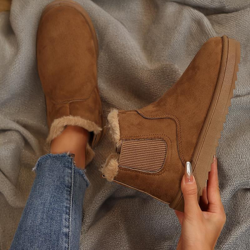 Women'S Thick Soled Winter Snow Boots with Plush Lining & Anti-Slip Outsole Casual Ankle Boots