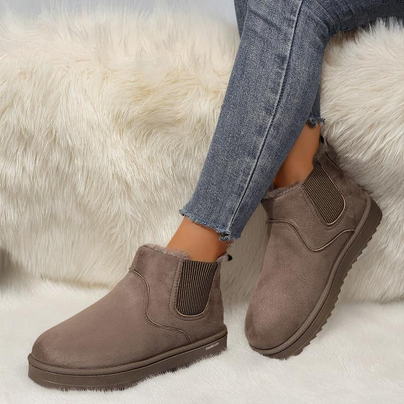 Women'S Thick Soled Winter Snow Boots with Plush Lining & Anti-Slip Outsole Casual Ankle Boots