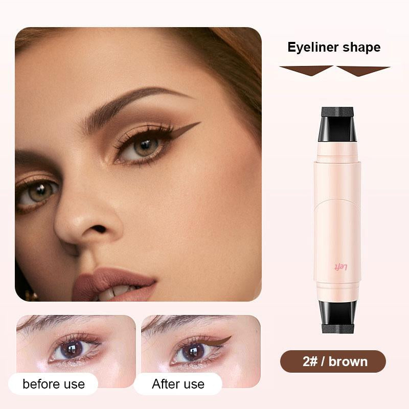 Rotating Eyeliner Stamp Pen – Dual-Head Design with Wing Stamp, Quick-Dry, Long-Lasting, Smudge-Proof for Easy Cat Eye, Sharp Winged Lines & All-Day Makeup Wear